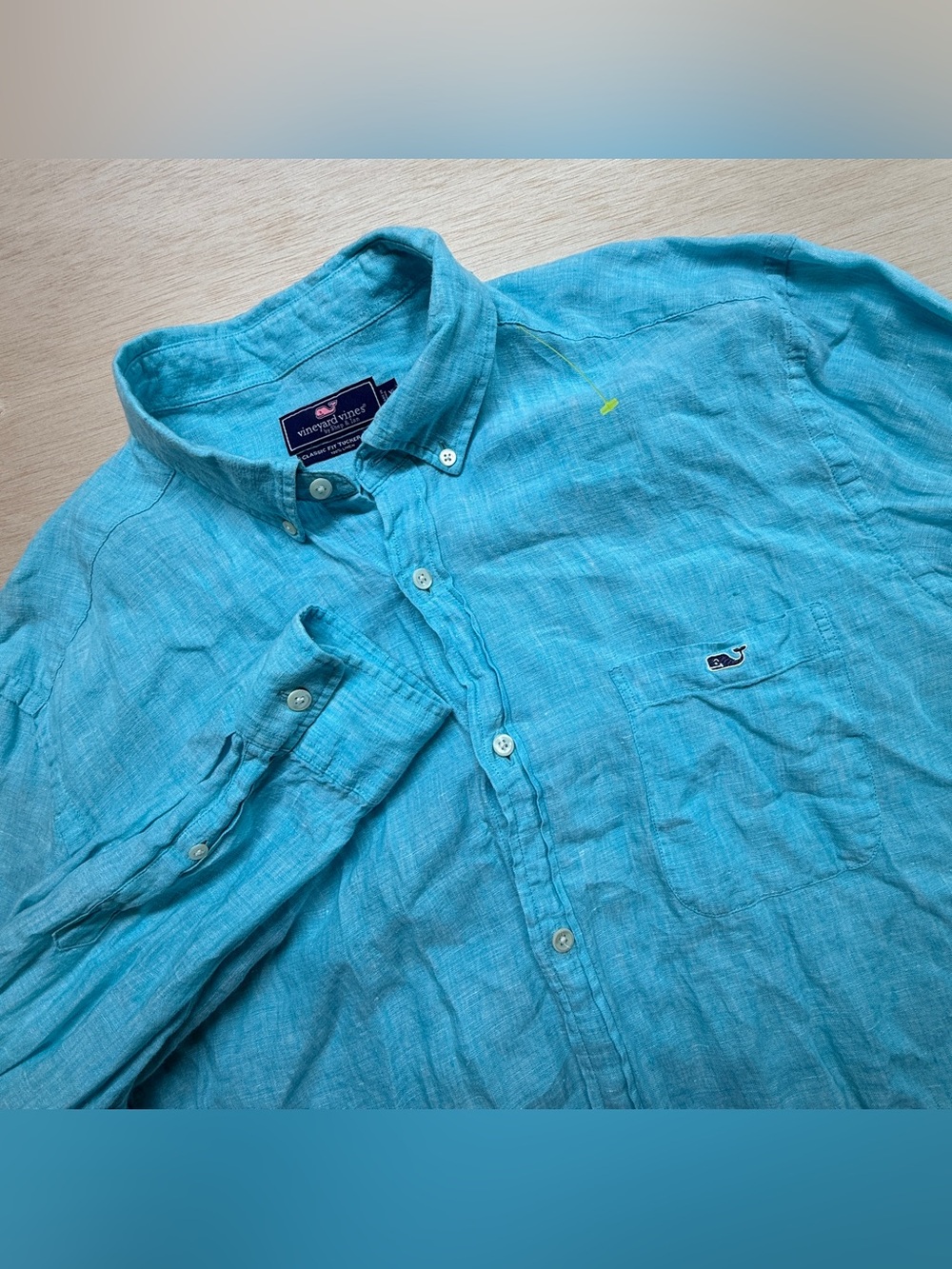 Vineyard Vines Classic Fit Tucker Linen Shirt XL